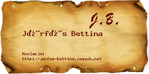 Járfás Bettina névjegykártya