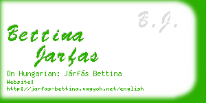 bettina jarfas business card